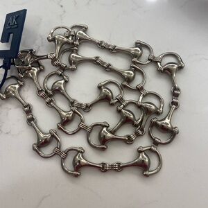 NWT silver tone Anne Klein horse bit belt